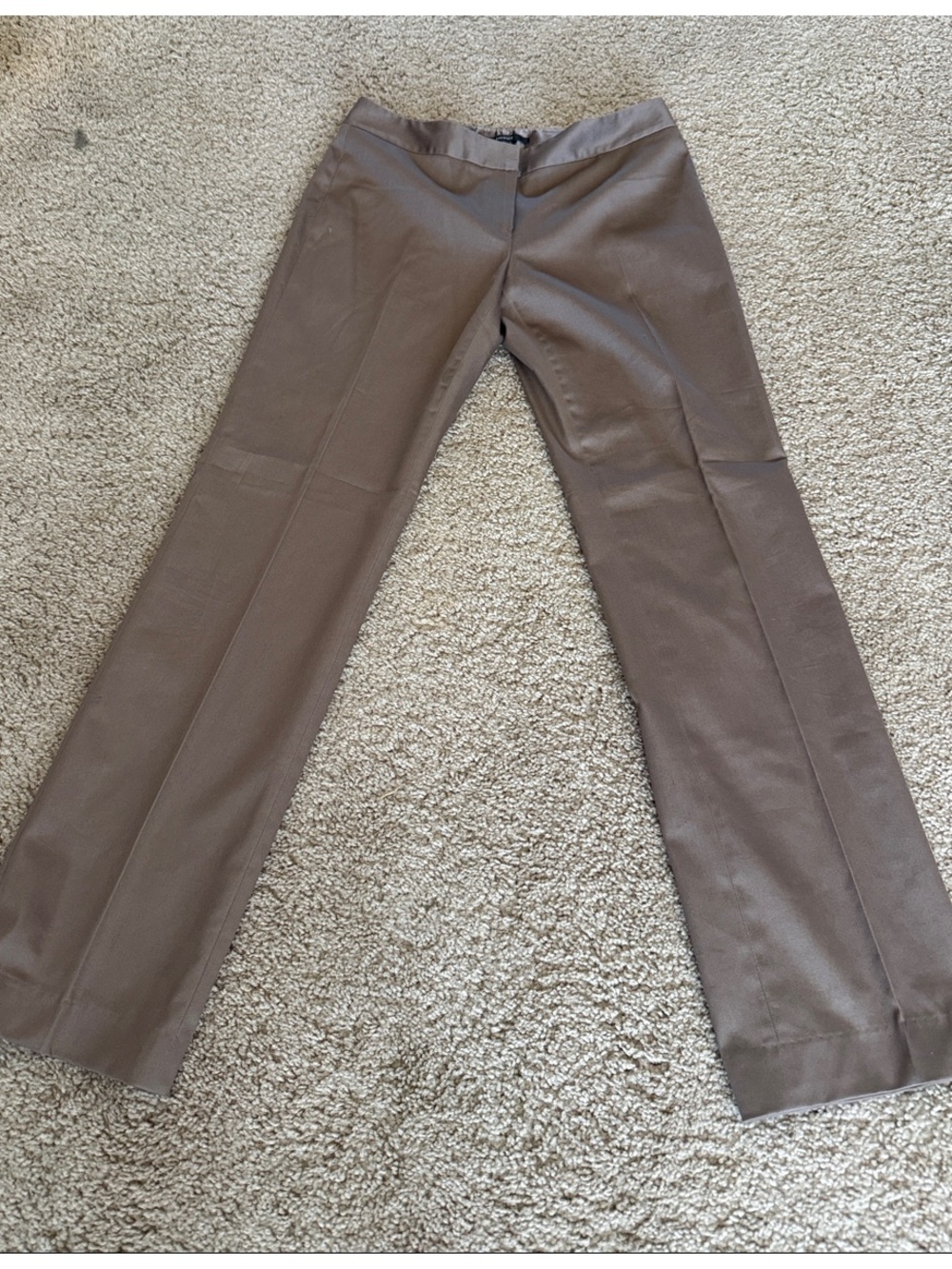 Tahari Brown Straight-Leg Dress Trousers